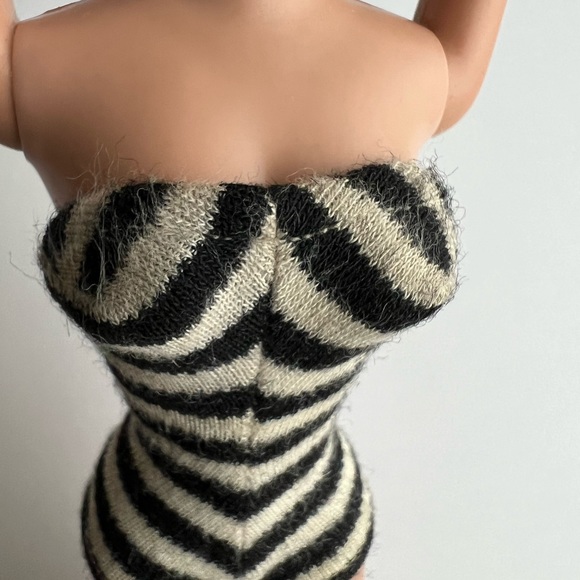 Vintage Barbie Black & White Bathing Suit Doll Not Included Vintage Barbie Black & White Bathing Suit Doll Not Included